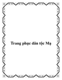 Trang phục dân tộc Mạ