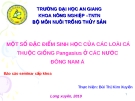 MỘT SỐ ĐẶC ĐIỂM SINH HỌC CỦA CÁC LOÀI CÁ  THUỘC GIỐNG Pangasius Ở CÁC NƯỚC  ĐÔNG NAM Á