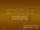 SIÊU ÂM CHẨN ĐOÁN BỆNH LÝ MÀNG BỤNG