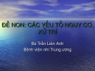 Đẻ non các yếu tố nguy cơ