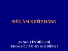 SIÊU ÂM KHỚP HÁNG