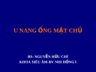 Chẩn đoán hình ảnh: U nang ống mật chủ