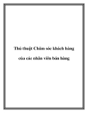 Thủ thuật Chăm sóc khách hàng của các nhân viên bán hàng