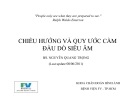 CHIỀU HƯỚNG VÀ QUY ƯỚC CẦM ĐẦU DÒ SIÊU ÂM