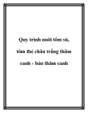 Quy trình nuôi tôm sú, tôm thẻ chân trắng thâm canh - bán thâm canh