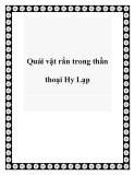 Quái vật rắn trong thần thoại Hy Lạp