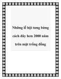 Những lễ hội tưng bừng cách đây hơn 2000 năm trên mặt trống đồng