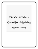 Văn hóa Nõ Nường : Quan niệm về cặp lưỡng hợp âm dương