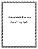 Khám phá đặc khu kinh tế của Trung Quốc