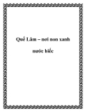 Quế Lâm – nơi non xanh nước biếc