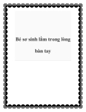 Bé sơ sinh lằm trong lòng bàn tay