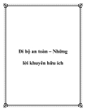 Đi bộ an toàn – Những lời khuyên hữu ích