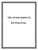 Một vài kinh nghiêm du lịch Hong Kong