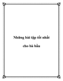 Những bài tập tốt nhất cho bà bầu