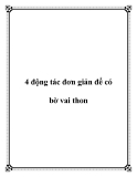 4 động tác đơn giản để có bờ vai thon