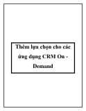 Thêm lựa chọn cho các ứng dụng CRM On Demand