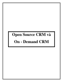 Open Source CRM và On - Demand CRM