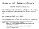 HÌNH ẢNH SIÊU ÂM ỐNG TIÊU HÓA