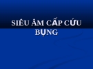 Bài giảng Siêu âm cấp cứu bụng