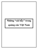 Những “cái bẫy” trong quảng cáo Việt Nam