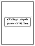 CRM là giải pháp tất yếu đối với Việt Nam