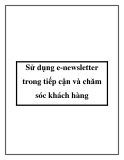 Sử dụng e-newsletter trong tiếp cận và chăm sóc khách hàng