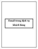 Email trong dịch vụ khách hàng