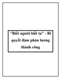 "Biết người biết ta" - Bí quyết đàm phán lương thành công