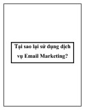 Tại sao lại sử dụng dịch vụ Email Marketing?