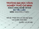 Đề tài: Phân tích cơ cấu tay quay con trượt chính tâm