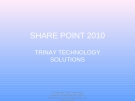 SHARE POINT 2010