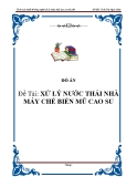 ĐỒ ÁN " XỬ LÝ NƯỚC THẢI NHÀ MÁY CHẾ BIẾN MŨ CAO SU "