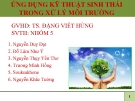ĐỀ TÀI " ỨNG DỤNG KỸ THUẬT SINH THÁI TRONG XỬ LÝ MÔI TRƯỜNGG "
