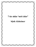 7 tác nhân “mời chào” bệnh Alzheimer