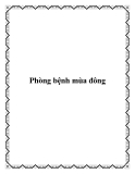 Phòng bệnh mùa đông