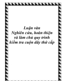 Luận văn Nghiên cứu, hoàn thiện và làm chủ quy trình kiểm tra cuộn dây thứ cấp
