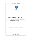 Đề tài nghiên cứu khoa học: Vốn con người và mô hình xác định số năm đi học hiệu quả