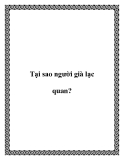 Tại sao người già lạc quan?