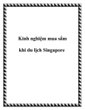 Kinh nghiệm mua sắm khi du lịch Singapore