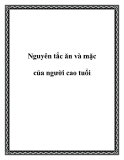 Nguyên tắc ăn và mặc của người cao tuổi