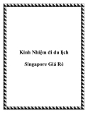 Kinh Nhiệm đi du lịch Singapore Giá Rẻ