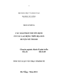 Luận văn:Các giải pháp chuyển dịch cơ cấu lao động trên địa bàn huyện Núi Thành