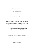 Luận văn:Chuyển dịch cơ cấu nông nghiệp huyện Thăng Bình, tỉnh Quảng Nam