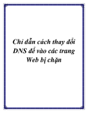 Chỉ dẫn cách thay đổi DNS để vào các trang Web bị chặn