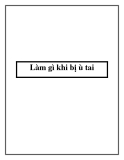 Làm gì khi bị ù tai