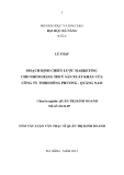 Luận văn:Hoạch định chiến lược marketing cho nhóm hàng thuyer sản xuất khẩu của công ty TNHH Đông Phương - Quảng Nam