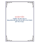 LUẬN VĂN:Nghiên cứu khả năng sử dụng nhiên liệu thay thế cho đội xe buýt thành phố Nha Trang