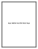 ĐẶC ĐIỂM NGƯỜI THẤT BẠI