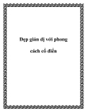 Đẹp giản dị với phong cách cổ điển