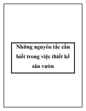 Những nguyên tắc cần biết trong việc thiết kế sân vườn